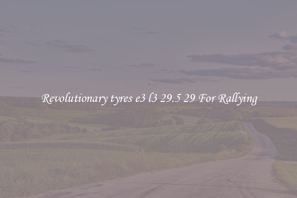 Revolutionary tyres e3 l3 29.5 29 For Rallying