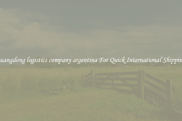 guangdong logistics company argentina For Quick International Shipping