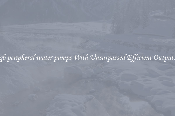qb peripheral water pumps With Unsurpassed Efficient Outputs
