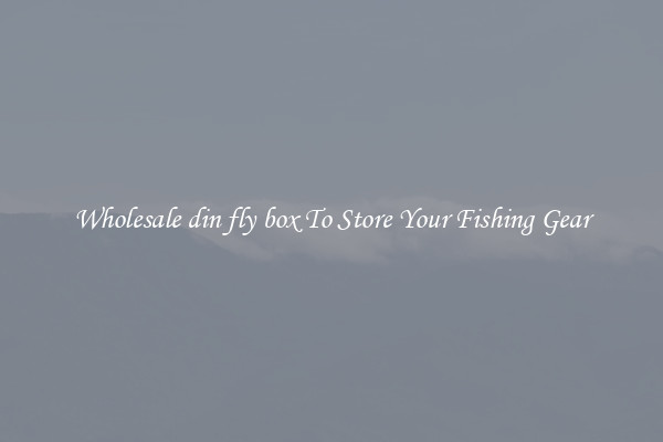 Wholesale din fly box To Store Your Fishing Gear