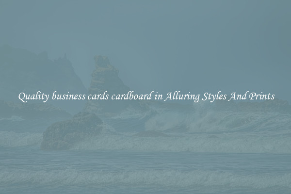 Quality business cards cardboard in Alluring Styles And Prints