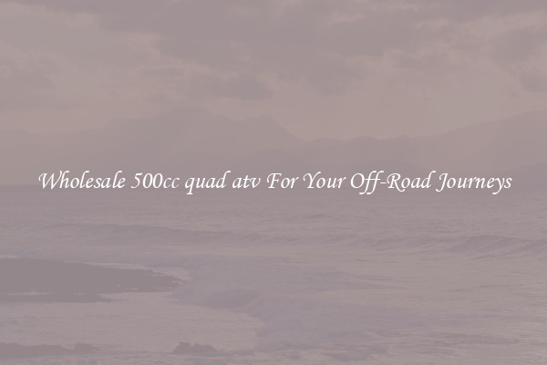 Wholesale 500cc quad atv For Your Off-Road Journeys
