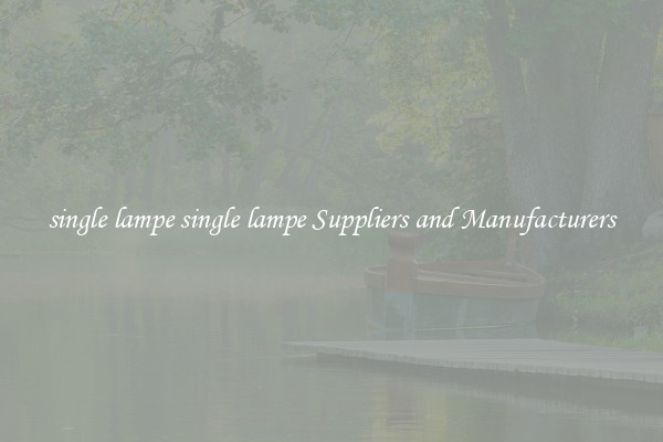 single lampe single lampe Suppliers and Manufacturers