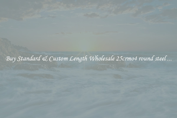 Buy Standard & Custom Length Wholesale 25crmo4 round steel ...