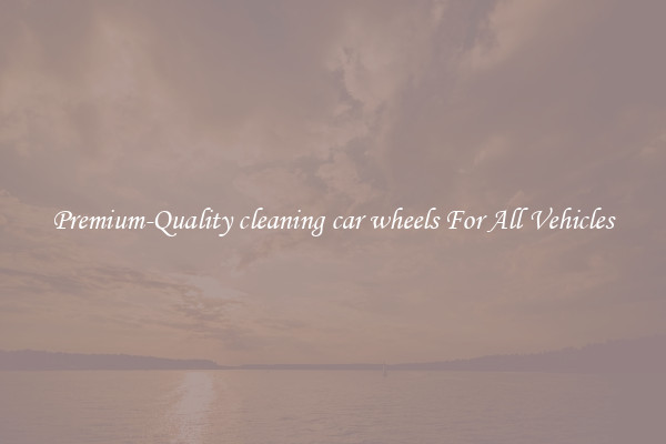 Premium-Quality cleaning car wheels For All Vehicles