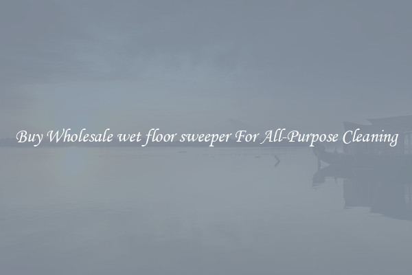 Buy Wholesale wet floor sweeper For All-Purpose Cleaning