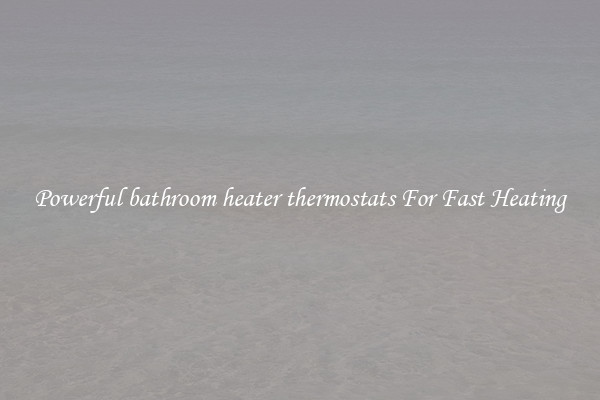 Powerful bathroom heater thermostats For Fast Heating