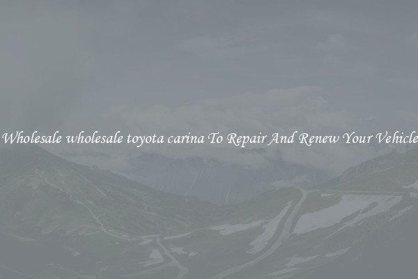 Wholesale wholesale toyota carina To Repair And Renew Your Vehicle